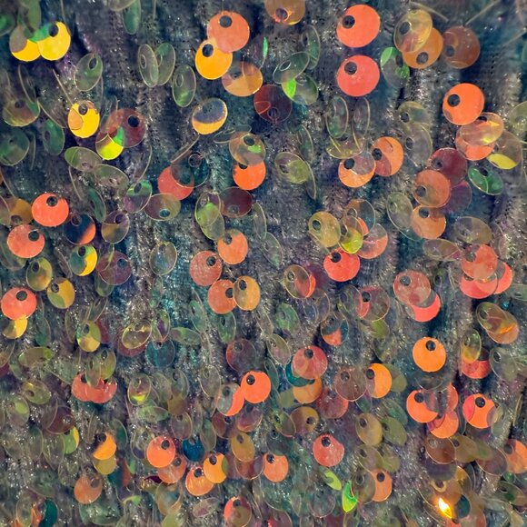 Velve Junior's Sequin Bodycon Mini Dress Baby Blue Adjustable Straps Party Small - Picture 5 of 6